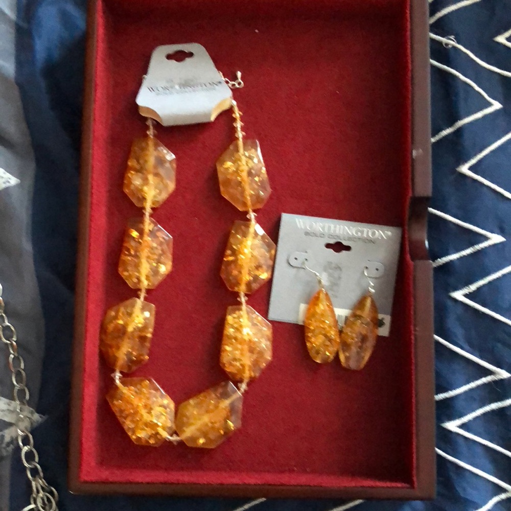 Necklace with matching earrings